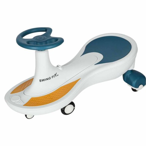 Jeździk grawitacyjny świecące koła LED z muzyką grający 76cm niebiesko-biały max 120kg