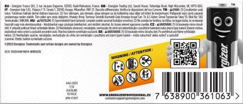 Bateria LR03 / AAA Energizer Industrial (box 10 szt.)