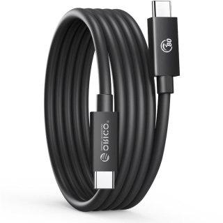 Orico Przewód Thunderbolt 5 USB-C 80Gbps, 240W, 8K@60Hz, 1,5m, czarny
