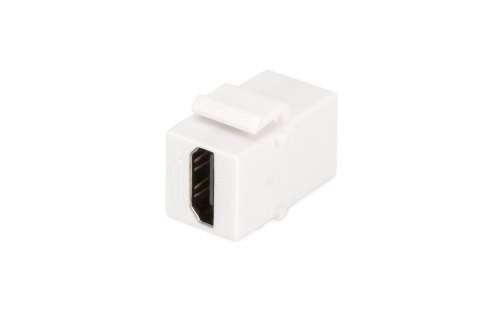 Moduł Keystone DIGITUS HDMI łącznik do gniazd i pustych paneli żeński/żeński biały Moduł Keystone DIGITUS HDMI łącznik do gniazd i pustych paneli żeński/żeński biały