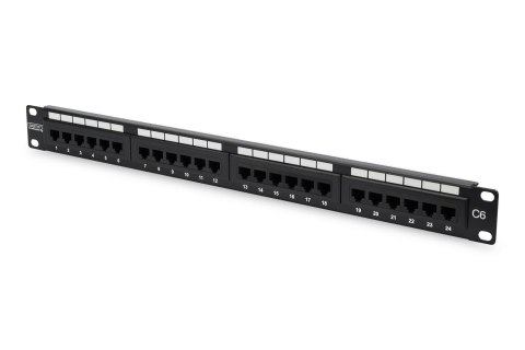Patch panel DIGITUS 19" 24x RJ45 UTP kat.6 1U Patch panel DIGITUS 19" 24x RJ45 UTP kat.6 1U