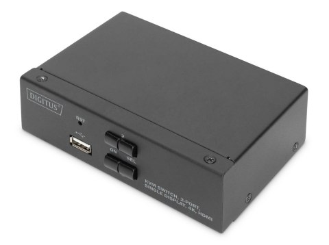 Przełącznik KVM DIGITUS 2 portowy HDMI, 4K 30Hz Przełącznik KVM DIGITUS 2 portowy HDMI, 4K 30Hz