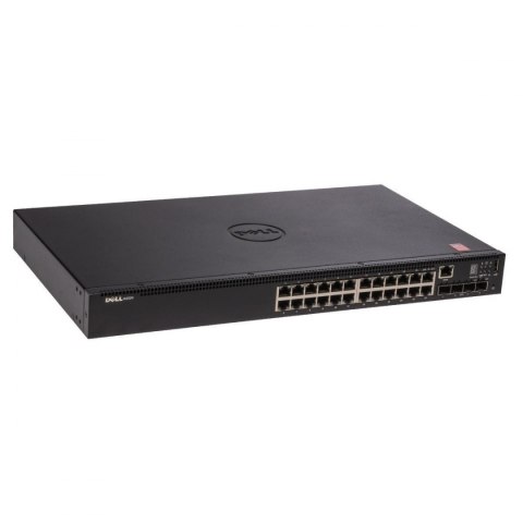 Switch zarządzalny Dell Networking N1524, 24x 1GbE + 4x 10GbE SFP+ fixed ports, Stacking, IO to PSU airflow, AC Switch zarządzalny Dell Networking N1524, 24x 1GbE + 4x 10GbE SFP+ fixed ports, Stacking, IO to PSU airflow, AC