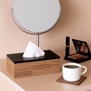 Chustecznik Drewniany MDF Loft Line Czarna Pokrywa ORION na Serwetki