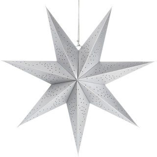 Duża Gwiazda Ażurowa 60 cm Papier Srebrna Dekoracja Okienna FSC