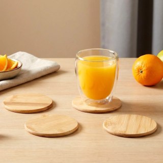 Podstawki pod kubek bambusowe 9,5 cm 4 szt.