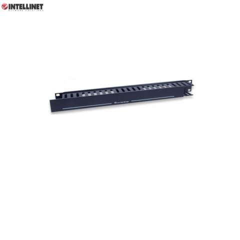 Organizer Kabli Intellient Rack 19" 1U z pokrywą, czarny Organizer Kabli Intellient Rack 19" 1U z pokrywą, czarny