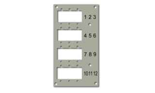 Panel przedni EFB-Elektornik 53705.4V2B2 do przełącznicy EFB 53705.1V3 na 12 adapterów