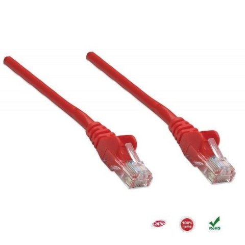 PatchCord 100% miedź Intellinet Cat.5e UTP, 1m, czerwony PatchCord 100% miedź Intellinet Cat.5e UTP, 1m, czerwony