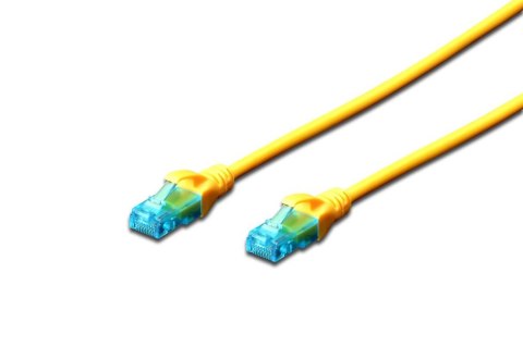 Patchcord DIGITUS UTP kat. 5e 1m PVC żółty Patchcord DIGITUS UTP kat. 5e 1m PVC żółty
