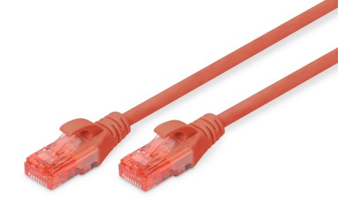 Patchcord DIGITUS UTP kat. 6 3m PVC czerwony Patchcord DIGITUS UTP kat. 6 3m PVC czerwony