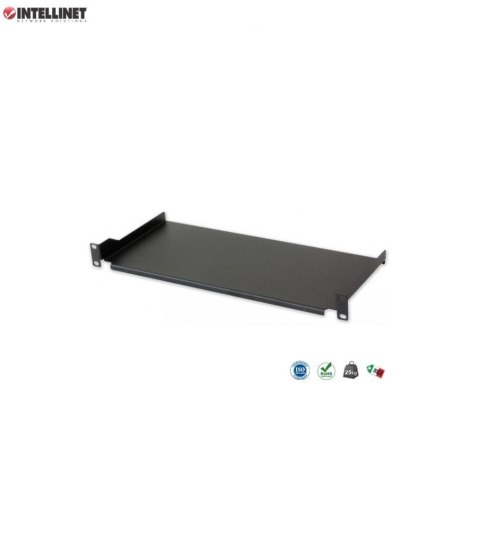 Półka do szafy 19" Intellinet 200mm 1U pełna, czarna Półka do szafy 19" Intellinet 200mm 1U pełna, czarna
