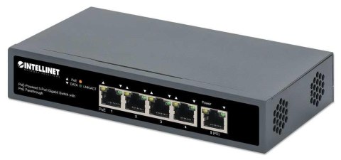 Switch niezarządzalny Intellinet 4x 10/100/1000 Mbps PoE 25W/65W + 1x PoE PD 95W Switch niezarządzalny Intellinet 4x 10/100/1000 Mbps PoE 25W/65W + 1x PoE PD 95W