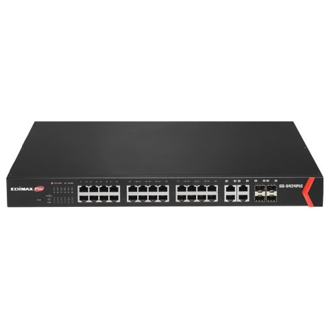 Switch zarządzalny Edimax GS-5424PLC 24x10/100/1000 PoE+ 4xSFP Combo Web Smart Switch zarządzalny Edimax GS-5424PLC 24x10/100/1000 PoE+ 4xSFP Combo Web Smart