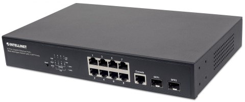 Switch zarządzalny Intellinet 8x 10/100/1000 Mbps PoE+, 2 sloty SFP Switch zarządzalny Intellinet 8x 10/100/1000 Mbps PoE+, 2 sloty SFP