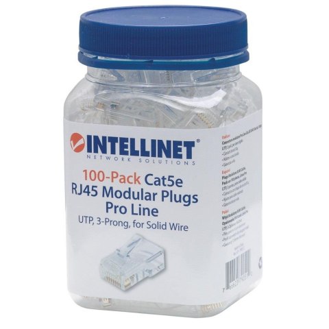 Wtyk Intellinet RJ45 8P/8C UTP Cat.5/drut 100szt. Wtyk Intellinet RJ45 8P/8C UTP Cat.5/drut 100szt.