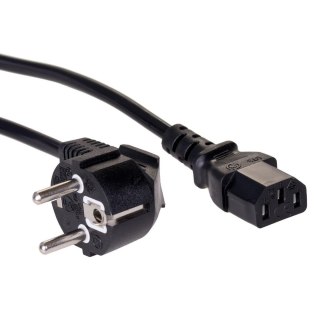Kabel zasilający Akyga AK-PC-05A CEE 7/7 - IEC C13 250V/50Hz 10A 5m czarny - OPAK ZAST
