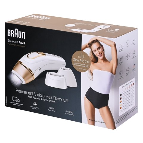 Braun Silk-expert Pro Silk·expert Pro 5 PL5267 Intensywne światło impulsowe (IPL) Złoto, Biały