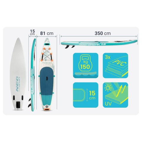 Deska SUP Reefbreak 350 x 81 x 15 cm Neo-Sport 170315