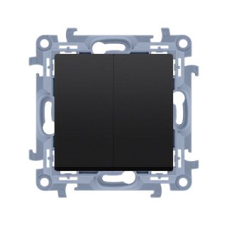 KONTAKT SIMON 10 MODUŁ CZARNY MAT PRZYCISK 2X 2Z ZACISKI ŚRUBOWE 10AX 250V