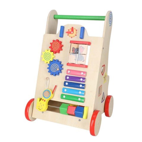 Pchacz chodzik drewniany kostka edukacyjna 6w1