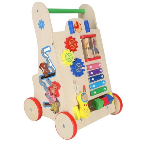Pchacz chodzik drewniany kostka edukacyjna 6w1