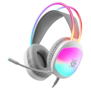 Słuchawki z mikrofonem Defender ECLIPSE RGB USB białe + GRA