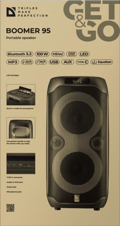 GŁOŚNIK DEFENDER BOOMER 95 BLUETOOTH 100W