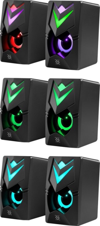 GŁOŚNIKI DEFENDER J4 2.0 6W LED USB CZARNE