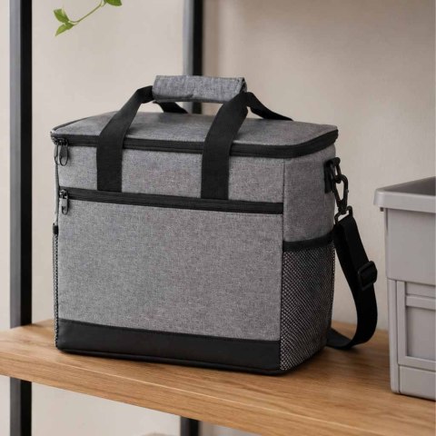 Torba termiczna plażowa campingowa piknikowa 16L szara