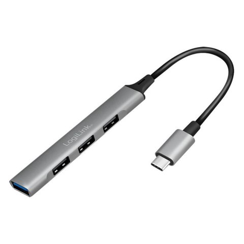 Hub USB-C 3.2 Gen1 LogiLink UA0392 4 porty, Slim, aluminiowa obudowa