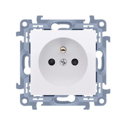 KONTAKT SIMON 10 MODUŁ BIAŁY GNIAZDO 1X Z/U Z PRZESŁONAMI SZYBKOZŁĄCZA 16A 250V