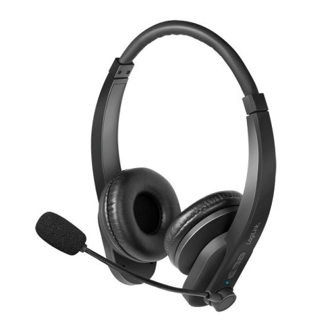 Słuchawki z mikrofonem LogiLink BT0060 Bluetooth 5.0, USB-C, stereo, czarne
