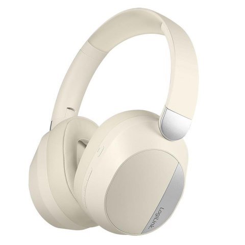 Słuchawki z mikrofonem LogiLink BT0071C Bluetooth 6.0 Sound Wave, ANC, AUX 3,5mm , multi-control, kremowe