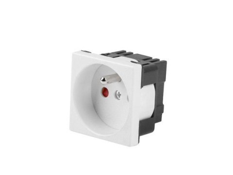 Gniazdo Lanberg 45x45 230V pojedyncze French białe Gniazdo Lanberg 45x45 230V pojedyncze French białe