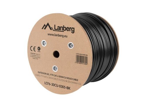 Kabel FTP Lanberg kat. 6 305m drut CU outdoor żelowany Kabel FTP Lanberg kat. 6 305m drut CU outdoor żelowany