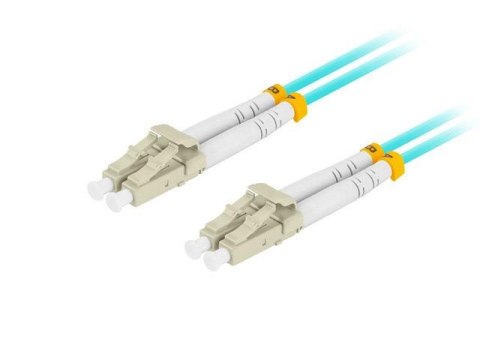 Patchcord światłowodowy Lanberg MM LC/UPC-LC/UPC DUPLEX 3.0mm OM3 50/125 LSZH 3m aqua Patchcord światłowodowy Lanberg MM LC/UPC-LC/UPC DUPLEX 3.0mm OM3 50/125 LSZH 3m aqua