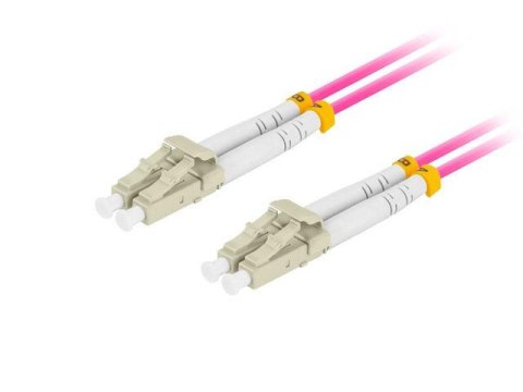 Patchcord światłowodowy Lanberg MM LC/UPC-LC/UPC DUPLEX 3.0mm OM4 50/125 LSZH 1m fioletowy Patchcord światłowodowy Lanberg MM LC/UPC-LC/UPC DUPLEX 3.0mm OM4 50/125 LSZH 1m fioletowy