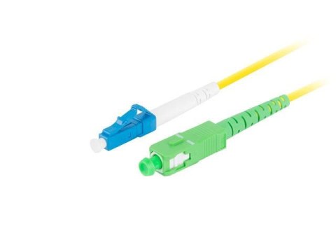 Patchcord światłowodowy Lanberg SM LC/UPC-SC/APC SIMPLEX 3.0mm LSZH G657A1 2m żółty Patchcord światłowodowy Lanberg SM LC/UPC-SC/APC SIMPLEX 3.0mm LSZH G657A1 2m żółty