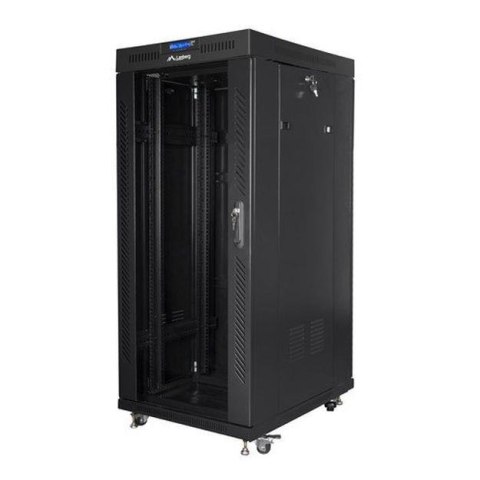Szafa instalacyjna stojąca 19" 22U 800x800 Drzwi Szklane czarna Lanberg (flat pack) LCD Szafa instalacyjna stojąca 19" 22U 800x800 Drzwi Szklane czarna Lanberg (flat pack) LCD