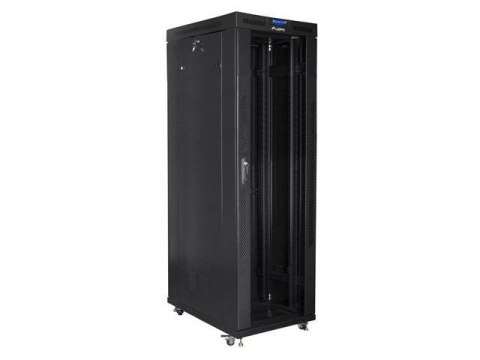 Szafa instalacyjna stojąca 19" 42U 800x1000 czarna drzwi szklane LCD Lanberg (flat pack) Szafa instalacyjna stojąca 19" 42U 800x1000 czarna drzwi szklane LCD Lanberg (flat pack)