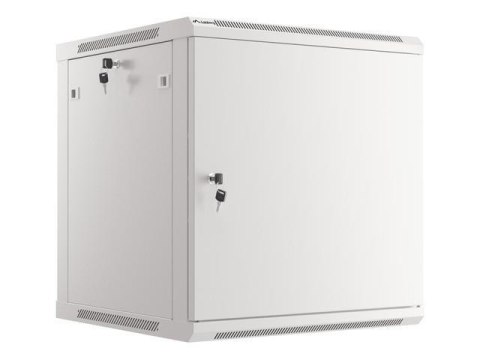 Szafa instalacyjna wisząca 19" 12U 600x600 szara drzwi metalowe Lanberg (flat pack)