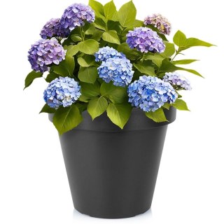 Doniczka ogrodowa plastikowa czarna okrągła 39 cm