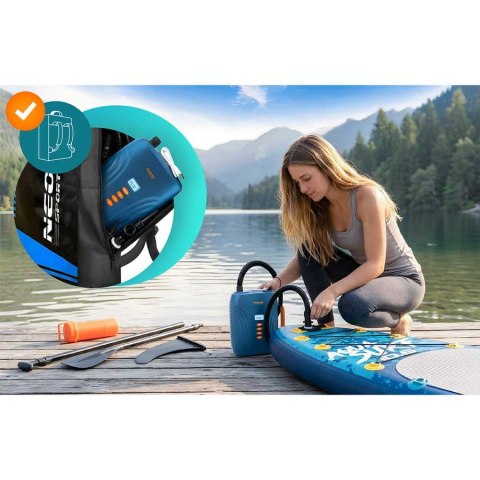 Pompka elektryczna do materaca pontonu SUPa + 6 przejściówek 12V Neo-Sport NS-713