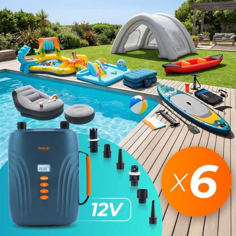 Pompka elektryczna do materaca pontonu SUPa + 6 przejściówek 12V Neo-Sport NS-713