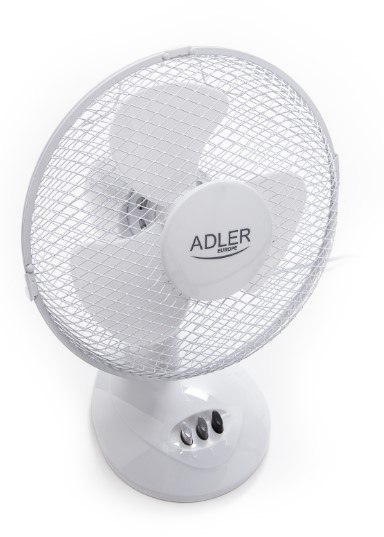 Wentylator wiatrak biurkowy stołowy 23cm oscylacja 56Db 45W Adler AD 7302