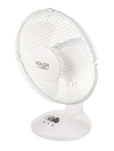 Wentylator wiatrak biurkowy stołowy 23cm oscylacja 56Db 45W Adler AD 7302