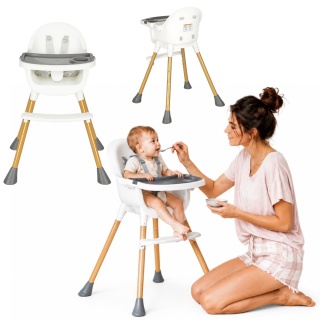 Fotelik krzesełko do karmienia biały ECOTOYS