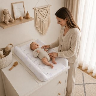 Przewijak sztywny profilowany nadstawka 85x50 cm na łóżeczko komodę gwiazdki ECOTOYS