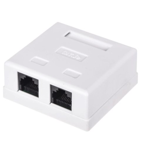 Gniazdo natynkowe kompletne 2xRJ45 8p8c UTP Cat5e LSA Netrack Gniazdo natynkowe kompletne 2xRJ45 8p8c UTP Cat5e LSA Netrack